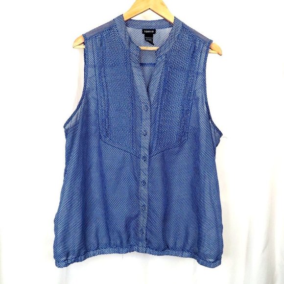Torrid Tops - Torrid Womens Sleeveless Shirt Top Blouse Sz 1 Plus Size